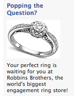 Facebook Ad for wedding rings